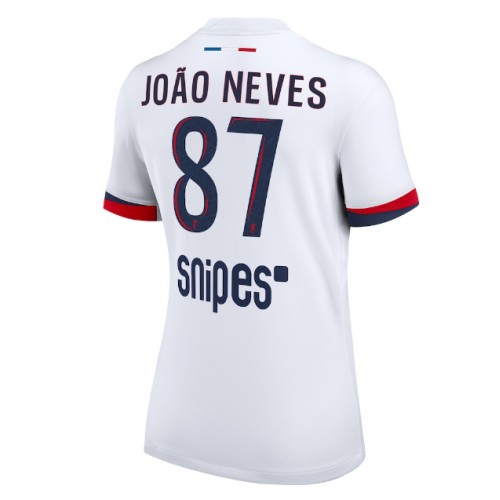 Paris Saint-Germain Joao Neves #87 Udebanetrøje Dame 2025-26 Kort ærmer Paris Saint-Germain Joao Neves #87 Udebanetrøje Dame 2025-26 Kort ærmer